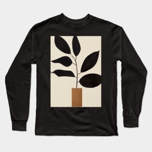 Minimalistic Plant in Pot Long Sleeve T-Shirt